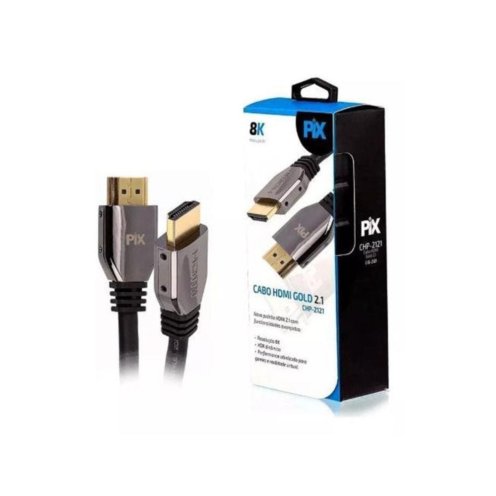 Cabo Hdmi Gold 2.1-8K Hd E Hdr Dinâmico- Versão Aprimorada