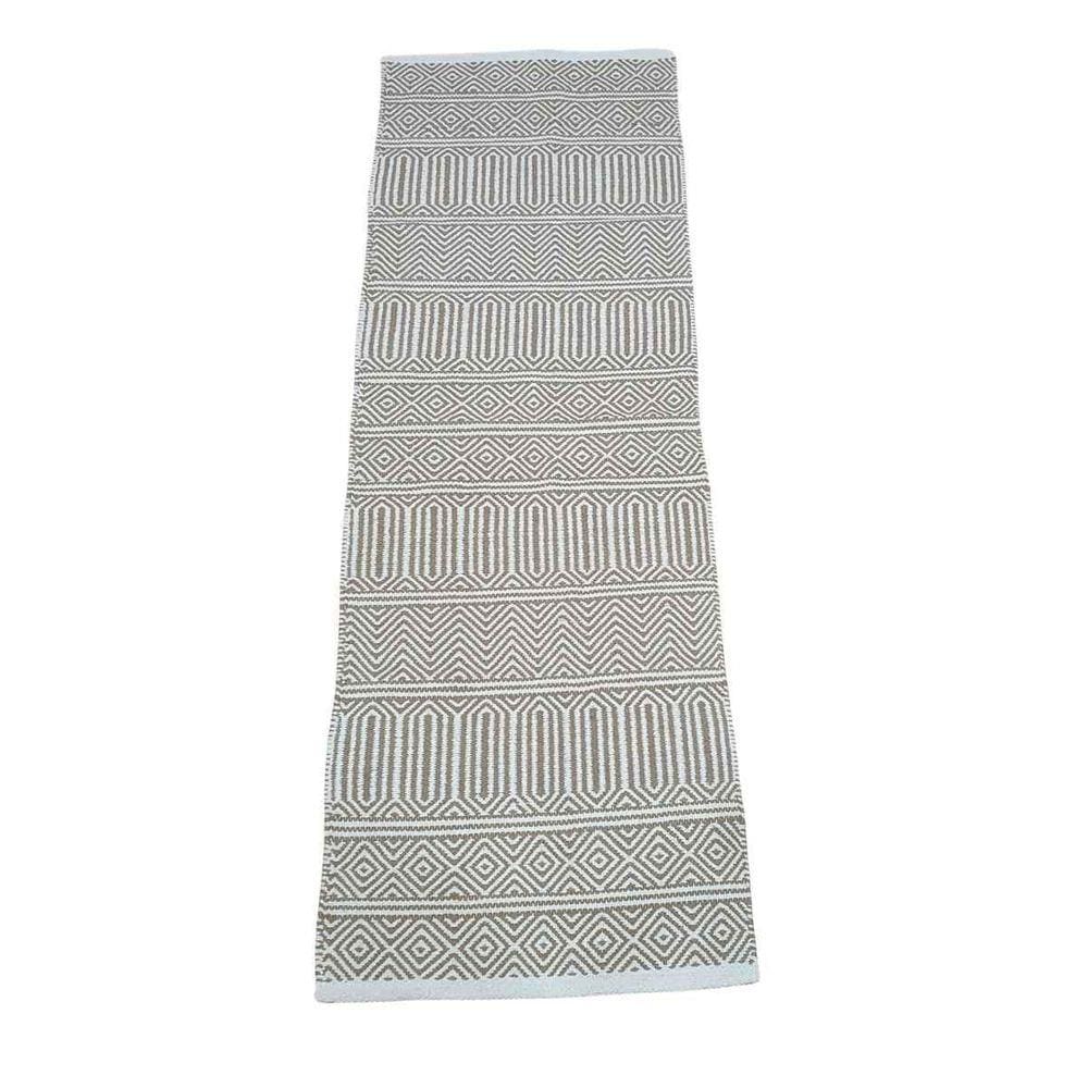 Passadeira Kilim Anand 100% Algodão Bege 60X1.80M