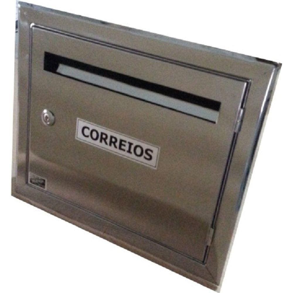 Caixa De Correio Inox Modelo Vertical Com Abertura Frontal