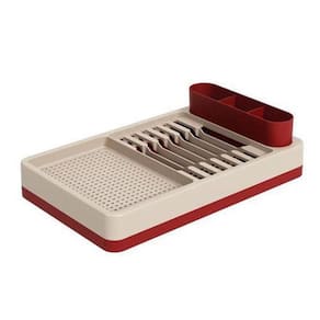 Escorredor De Louças 42X26Cm Flat Vermelho Bold Coza