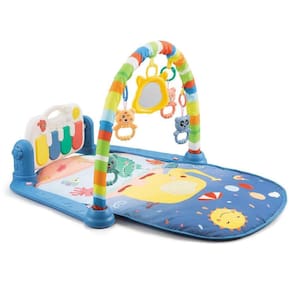 Tapete De Atividade Infantil Para Bebê Color Baby Azul 2M+