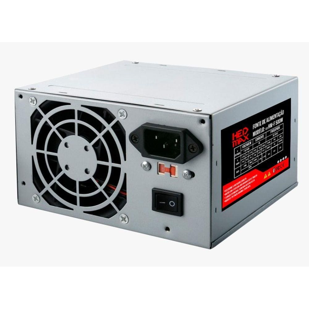 Fonte Atx 500Watts Nominal Hedmax