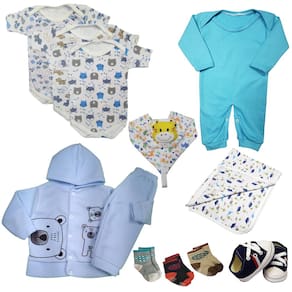 Roupa De Bebê Maternidade Kit 12 Presente De Luxo Estampado