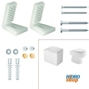 Fixação Bacia Deca Carrara Antiga e Cubo Duomo Vogue Plus e Monte Carlo Moderno Gold Matte - SP121GLMT