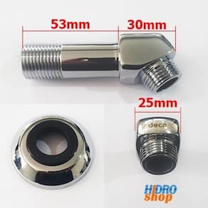 Suporte Ligação Misturador Banheira Chuveiro Deca Cromado 4252000 - 4252000K100