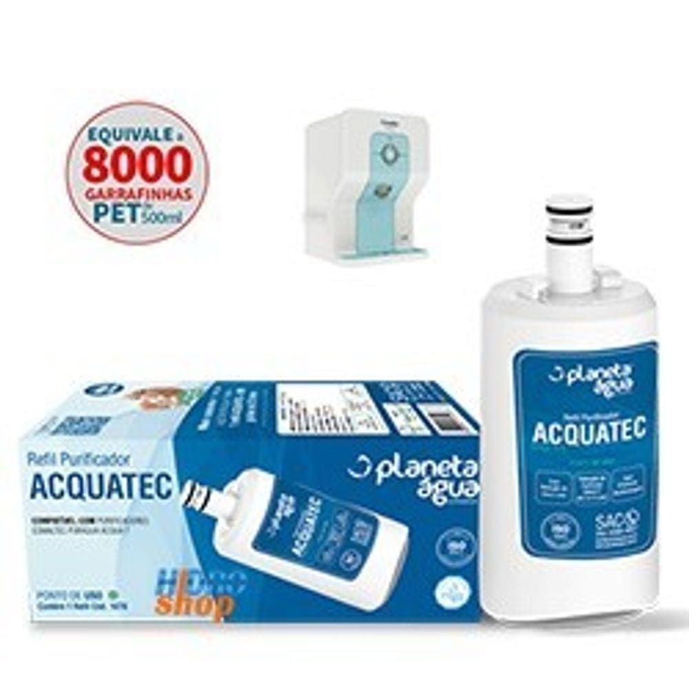 Refil Filtro Acquatec Purificadores Esmaltec Purágua Acqua 7 - 1076
