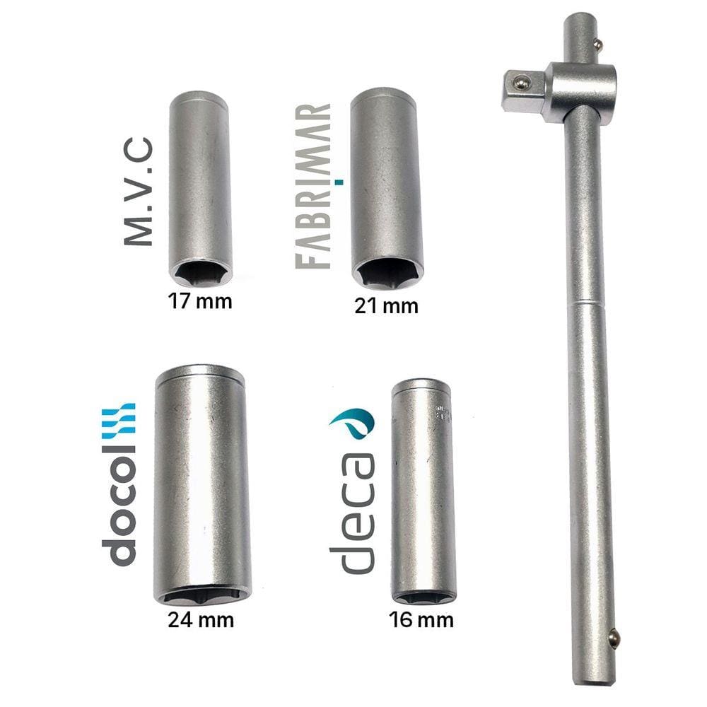 Kit Chaves Ferramenta Registro Pressão Deca Docol Fabrimar MVC - 3338k160