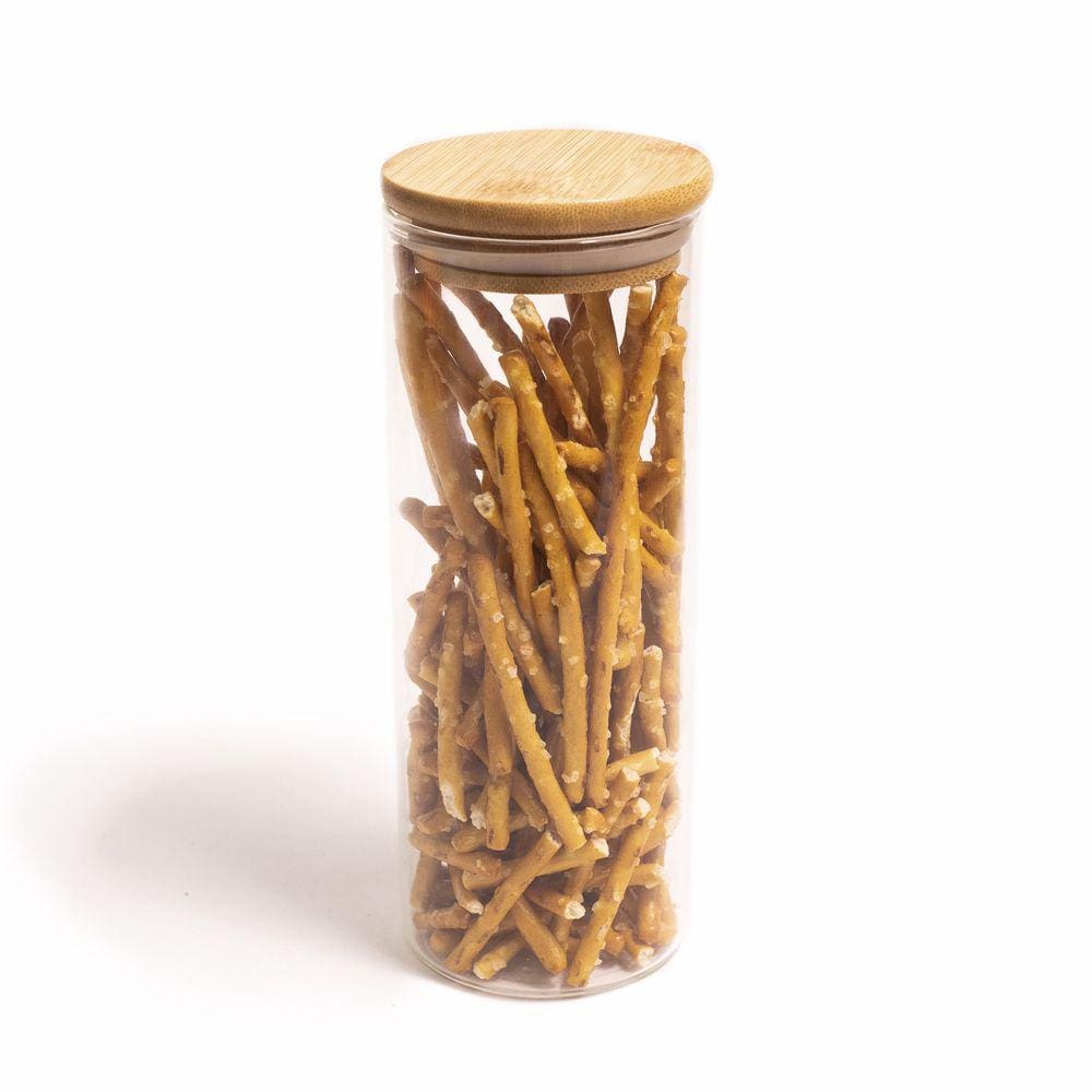 Pote De Vidro De Mantimentos 450Ml C/ Tampa De Bambu Oikos