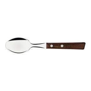Conjunto de Colheres de Mesa Tramontina Tradicional com Lâminas em Aço Inox e Cabos de Madeira Natural 12 Peças Tramontina