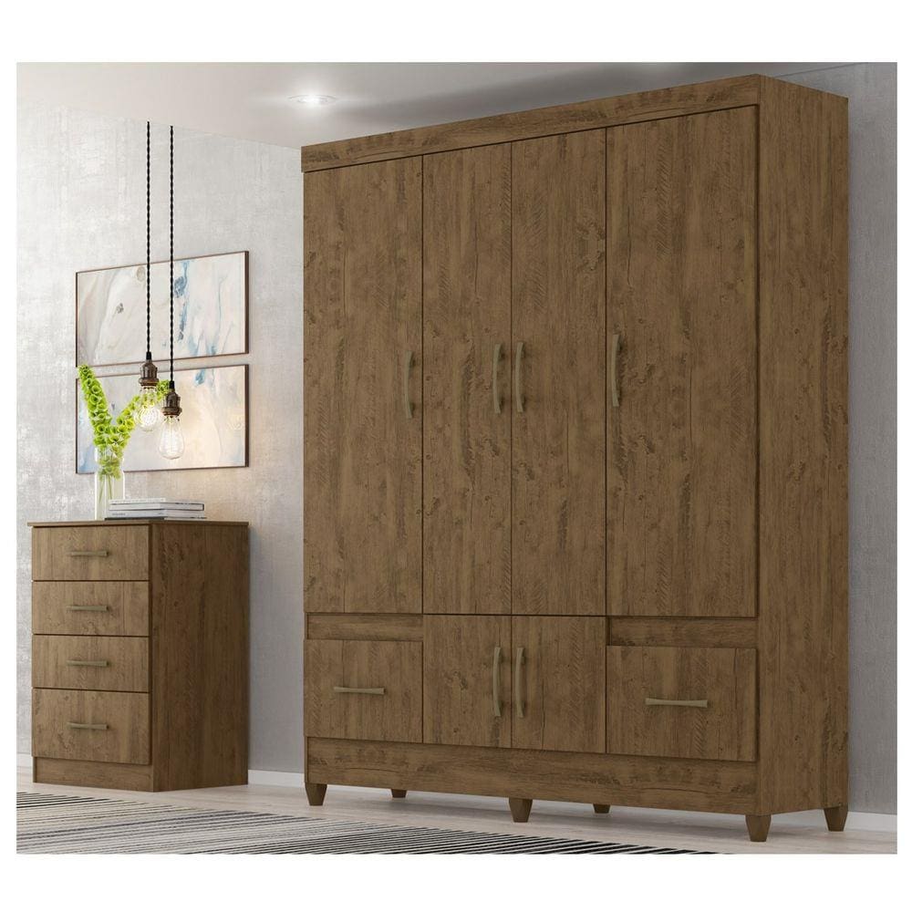 Kit Guarda Roupa MS 912 + Cômoda MS 913