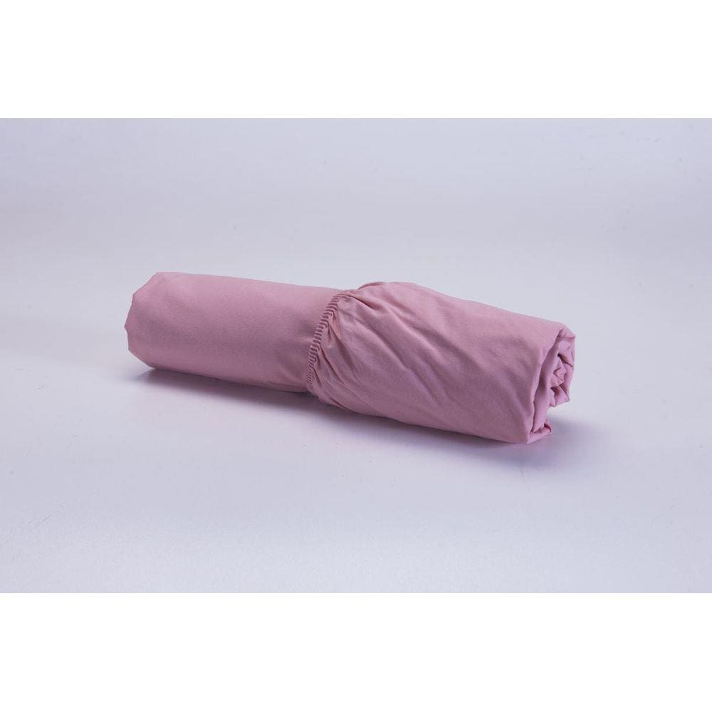 Lençol Avulso C/ Elástico Casal 100% Algodão 200 Fios para Colchão de até 40cm altura Rose