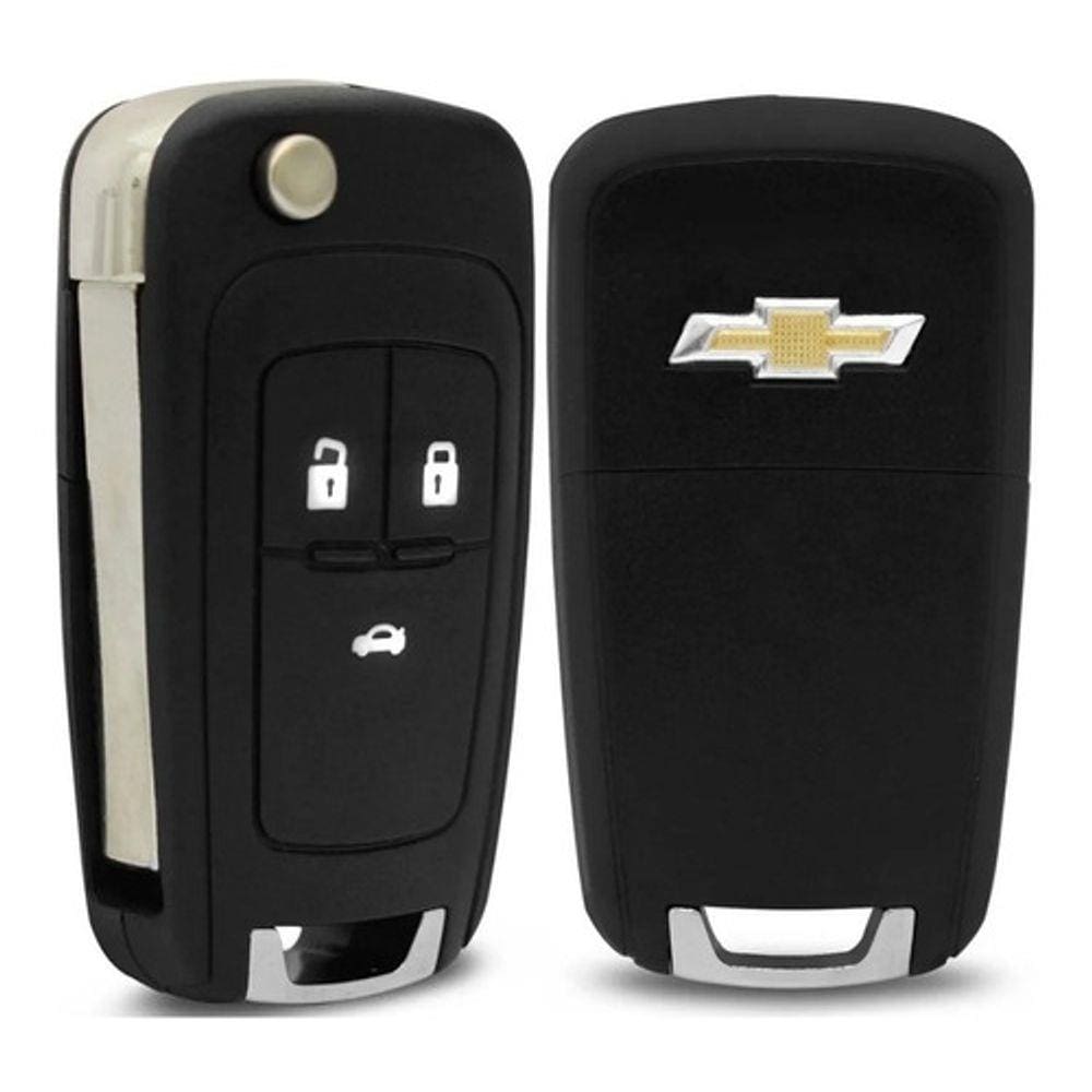 Carcaça Chave Canivete Cruze Spin Onix S10 Cobalt 3 Botões