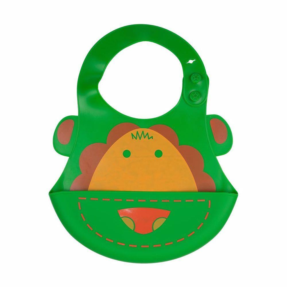 Babador Silicone Leao Verde
