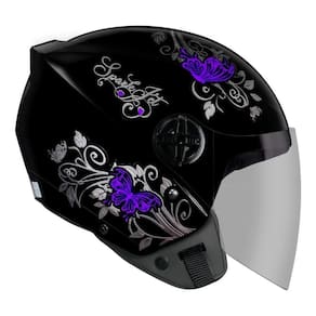 Capacete EBF Spark Jet Borboleta Aberto Feminino Moto