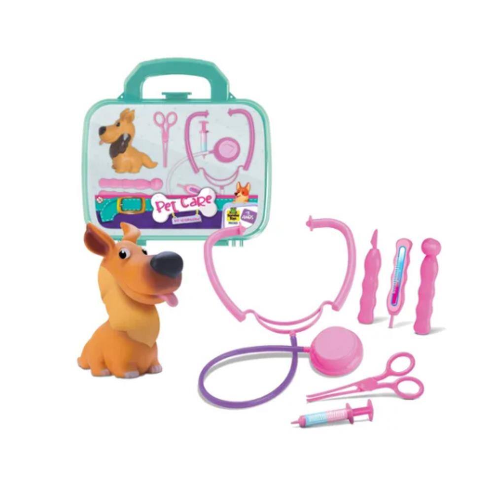 Maleta Kit Veterinário Pet Care - Cachorro + Acess. - Samba Toys