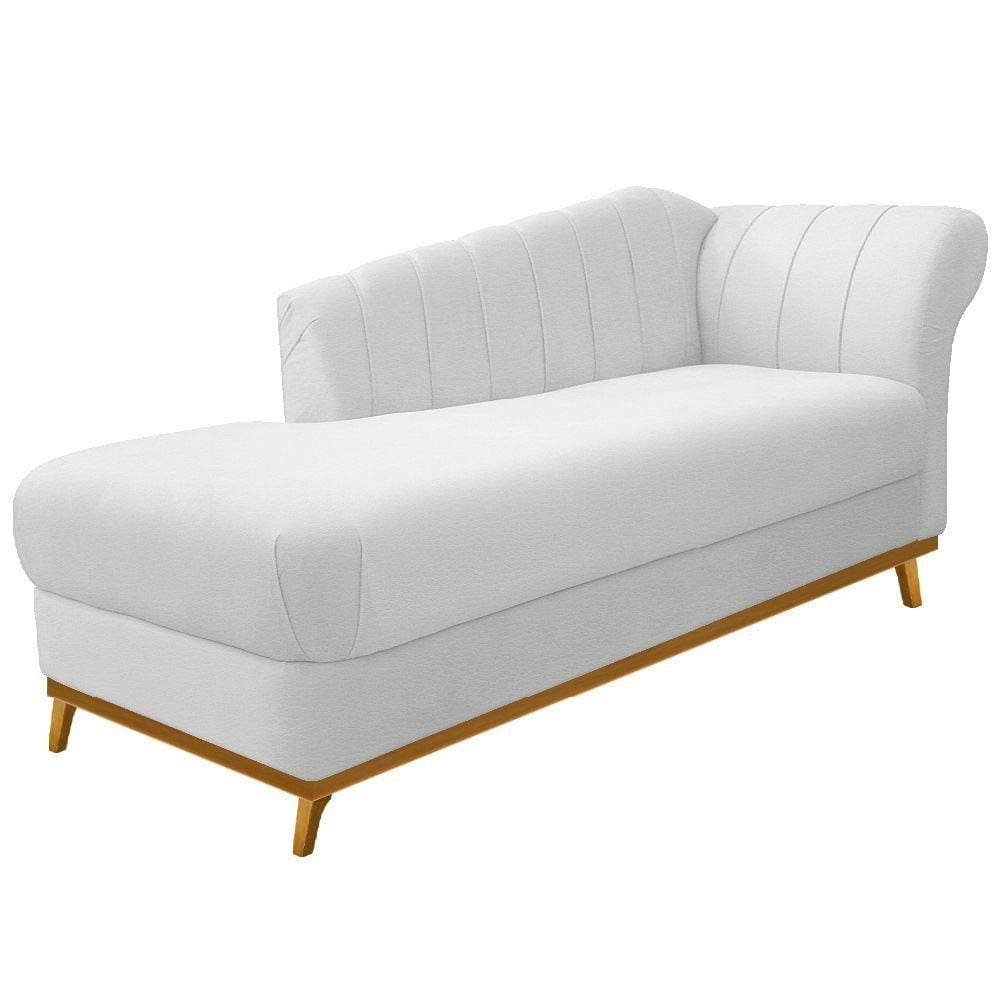 Recamier Vanessa 160cm Lado Esquerdo Corano Branco Adj Decor