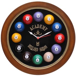 Relógio Decorativo Kg De Parede Em Fibra - Billiard Preto