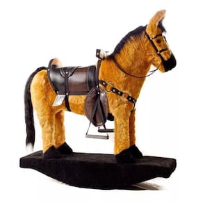 Cavalo De Balanço Luxo Caramelo Artesanal
