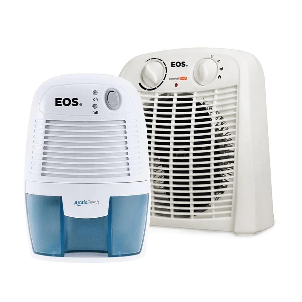 Kit Inverno EOS - Aquecedor Elétrico EOS Comfort Heat 1500W 3 em 1 + Desumidificador de Ar EOS Arctic Fresh Antimofo Permanente 220V