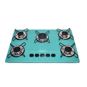 Cooktop Chamalux 5 Bocas Ultra Chama Verde Agua