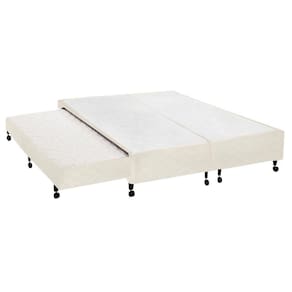 Bicama Box Base Castor Poli Bege c/ Auxiliar Queen 158