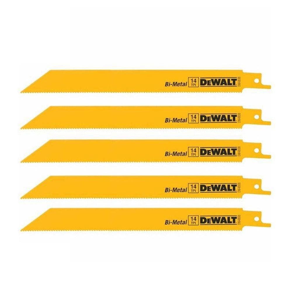 Jogo De Lâminas Para Serra Sabre 12 5 Peças Dewalt - Dw4838