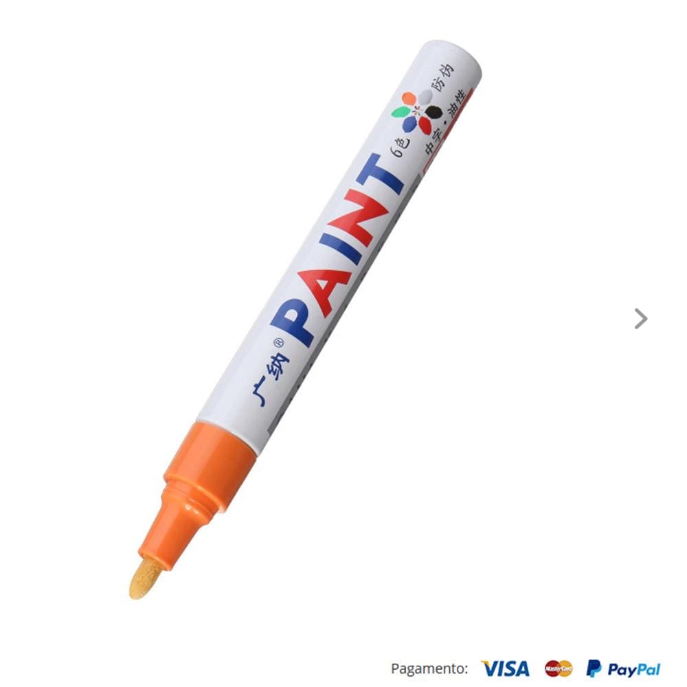 Caneta Permanente para Retoque em Pinturas - Tinta Marcador P/ Pneu