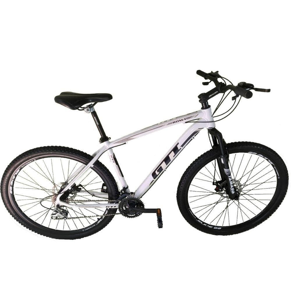 Bicicleta Aro 29 Gti Roma 21v Freio A Disco Branco Tam. 19