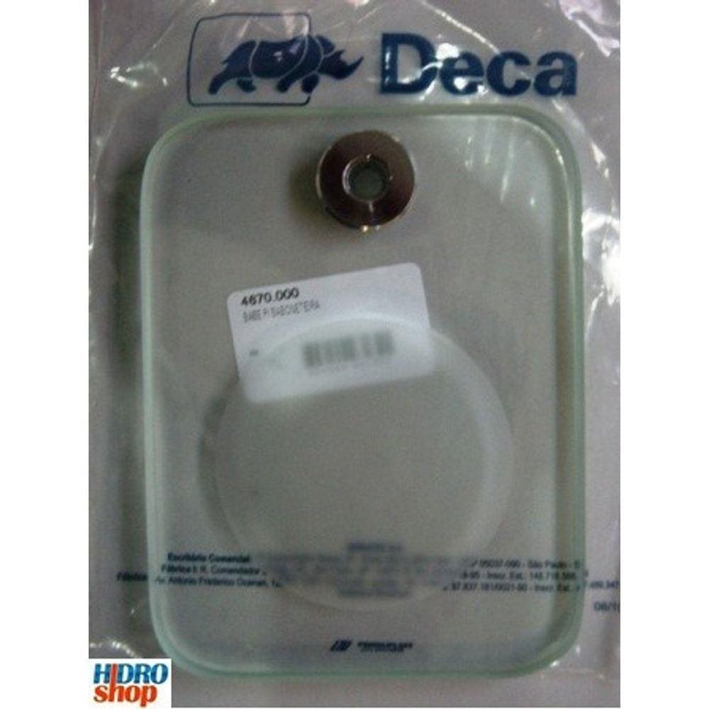 Cristal Vidro para Saboneteira Deca Quadrado Com Cromado - 4670000