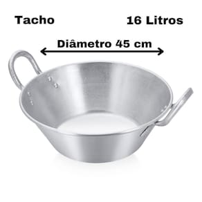 Tacho De Alumínio Para Frituras Linha Hotel 45 Cm 16 Litros