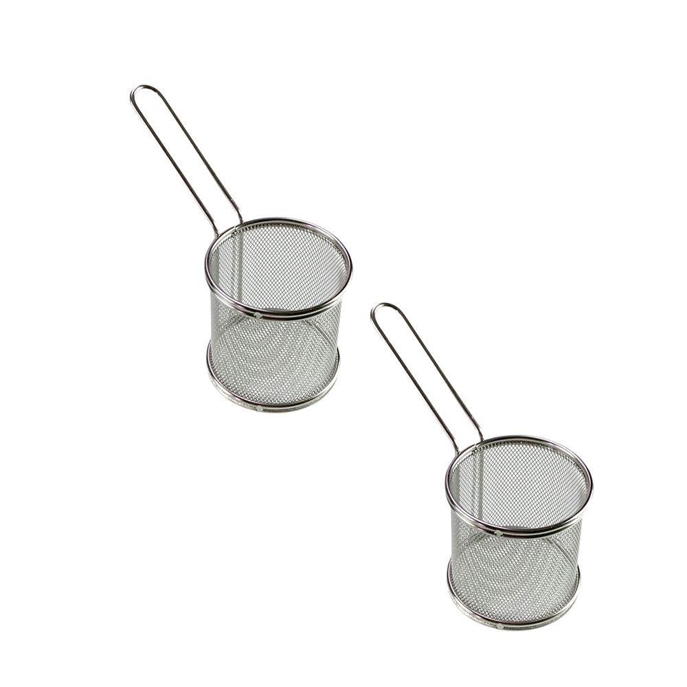 Kit 2 Cesta P/ Servir Porções Fritas Frango Salgados Petiscos Restaurante Hamburgueria