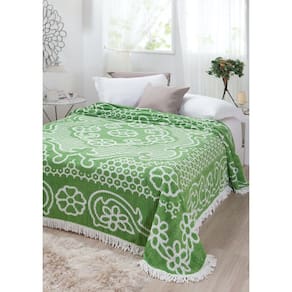 Colcha casal chenille jolitex 220x240 bruna verde