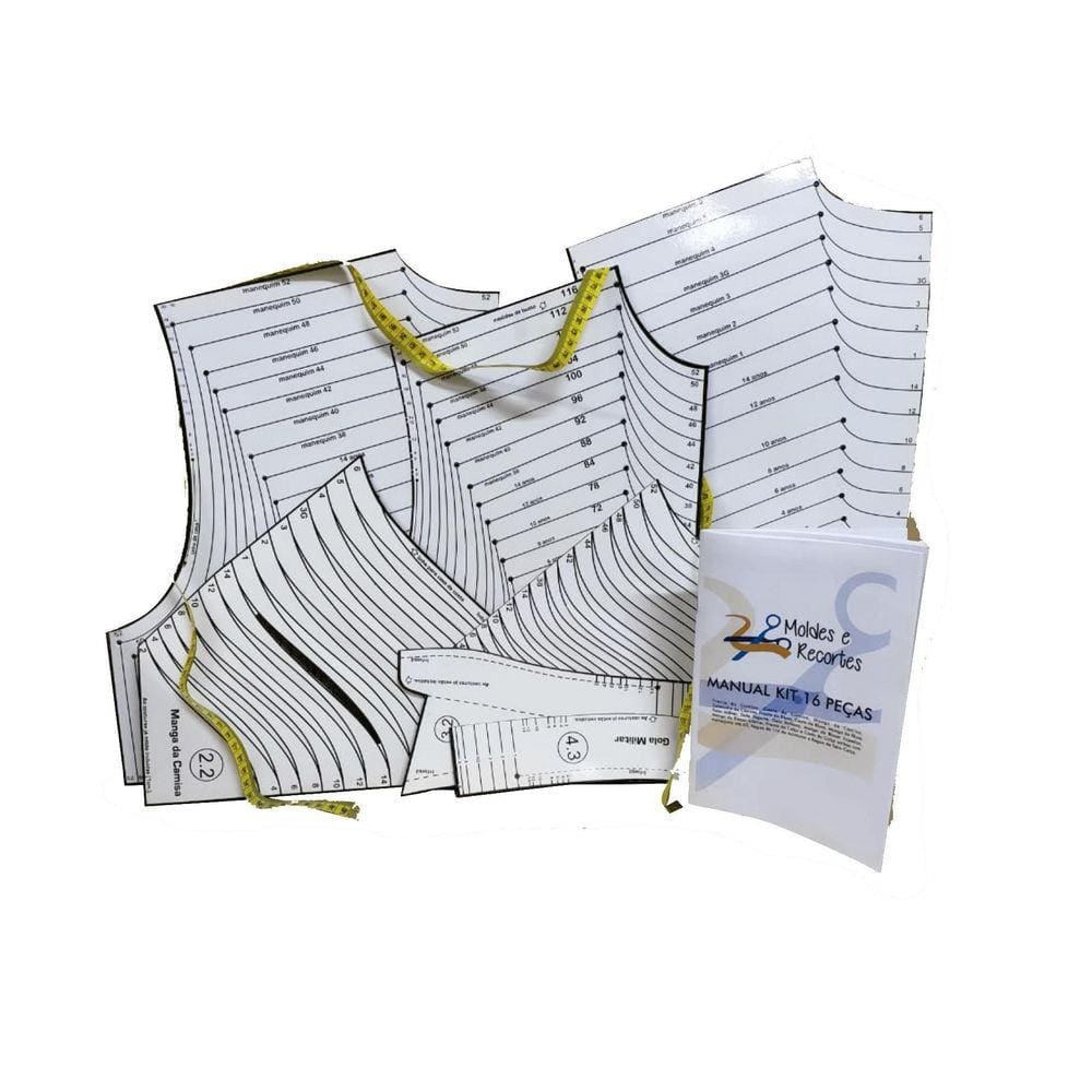 Kit Moldes De Roupa 16 Peças - Completo (Gabarito)