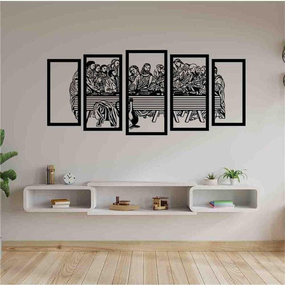 Quadro Decorativo Santa Ceia Vazado - Mdf 3Mm 001