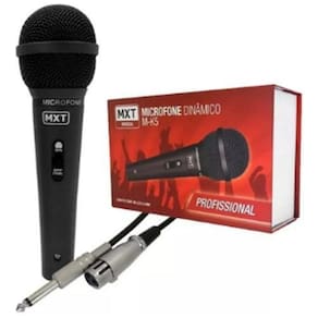 Microfone Dinâmico M-K5 Mxt Preto Metal Com Fio