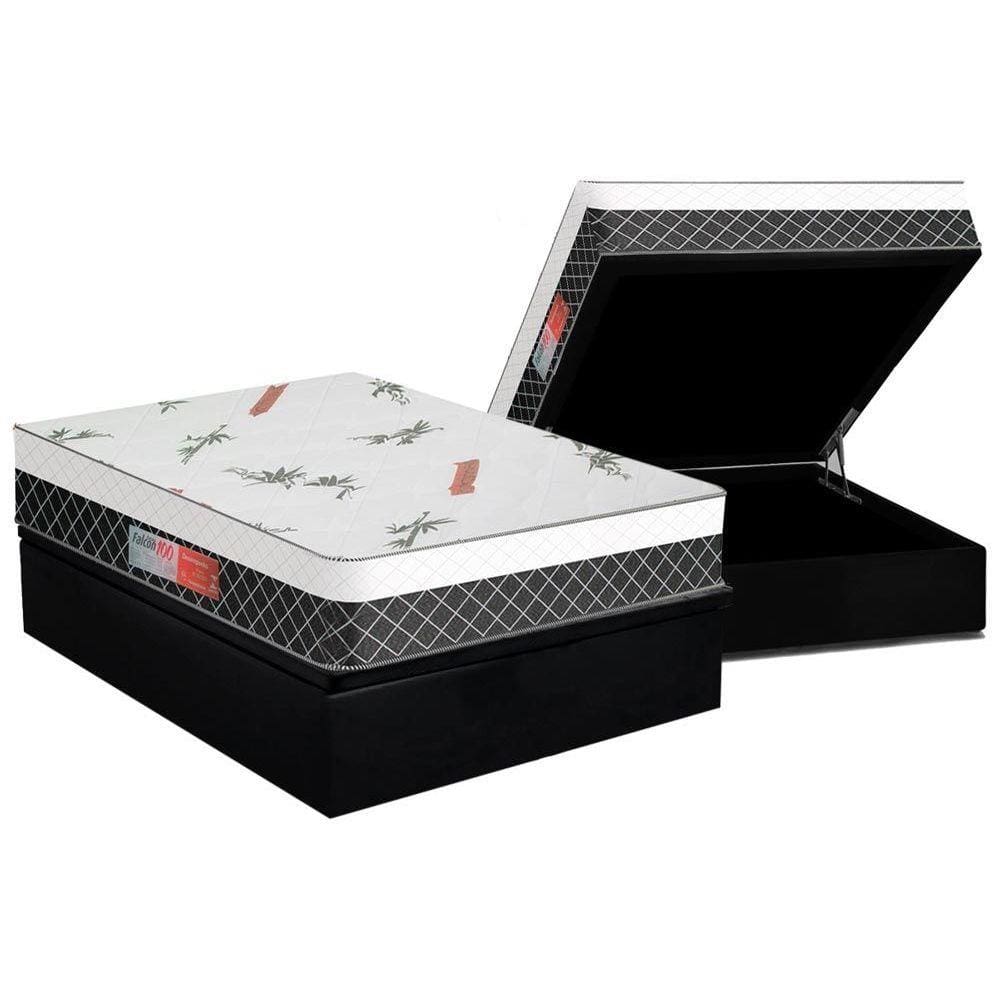 Colchão Ortopédico Falcon Ultra Firme+Baú Casal 138