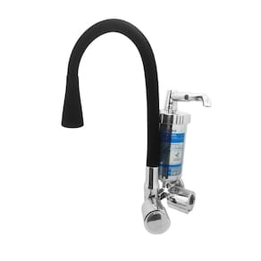 Torneira Filtro Conic Preta Com Copo Abs C40 Parede