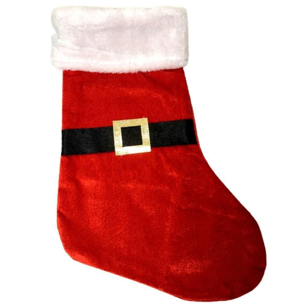 Bota Natalina Tradicional Papai Noel Meia Cinto Decoração Enfeite Natal - Wincy Natal