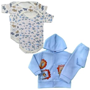 Conjunto Para Bebê Menino Menina Soft Com Capuz E Body 4 Pçs