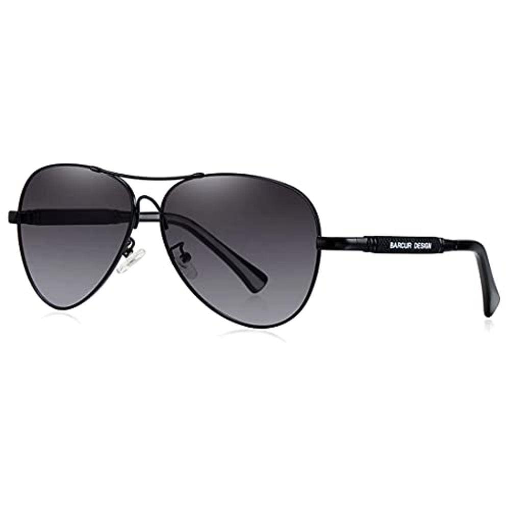 Óculos de Sol Masculino Barcur Estilo Aviador Clássico Piloto Polarizados com Proteção uv400