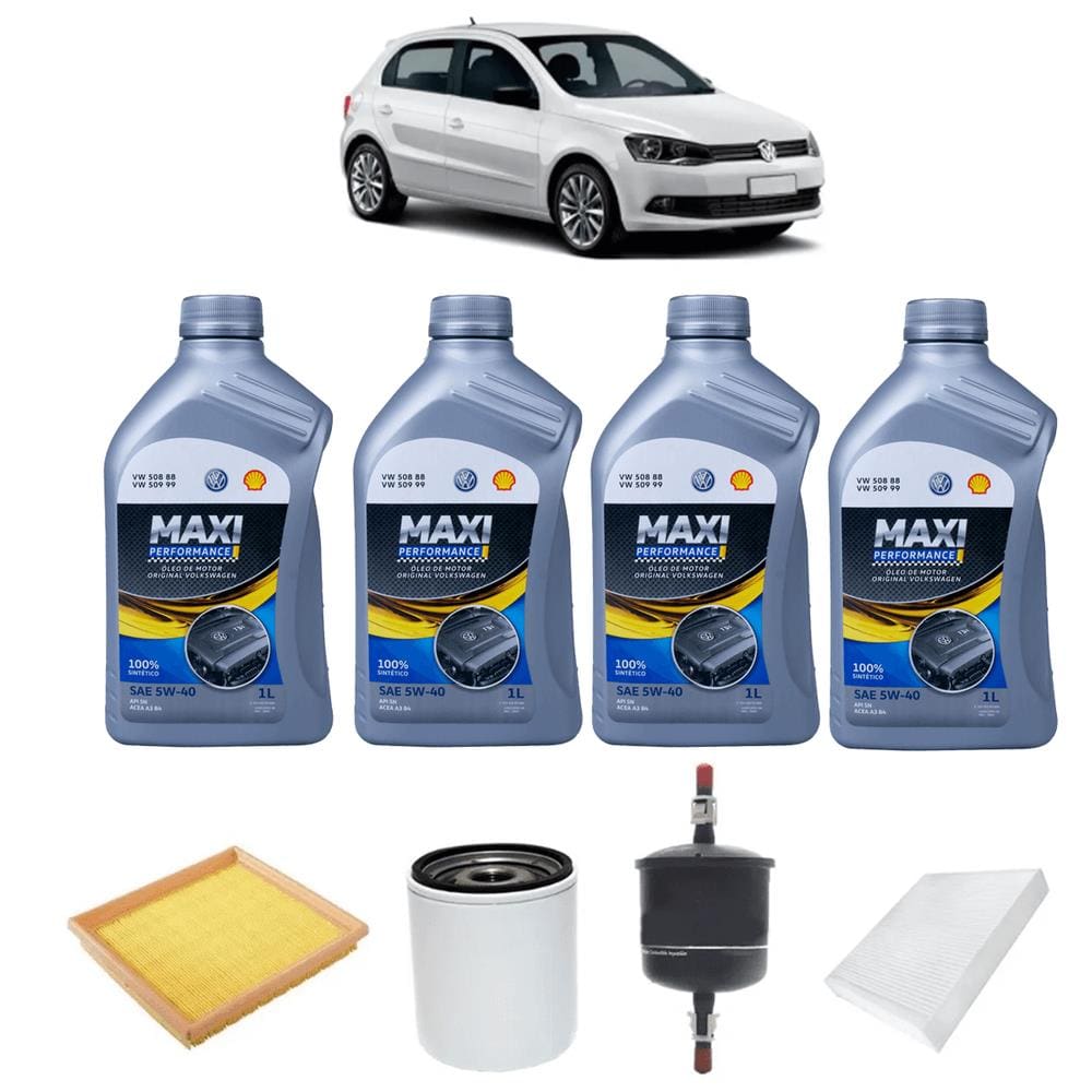 Kit Troca Oleo Vw Maxi 5w40 508 Gol G6 1.6 Msi 2014...