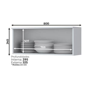 Armário de Cozinha Henn Americana 1 Porta Basculante 80 cm C354-05