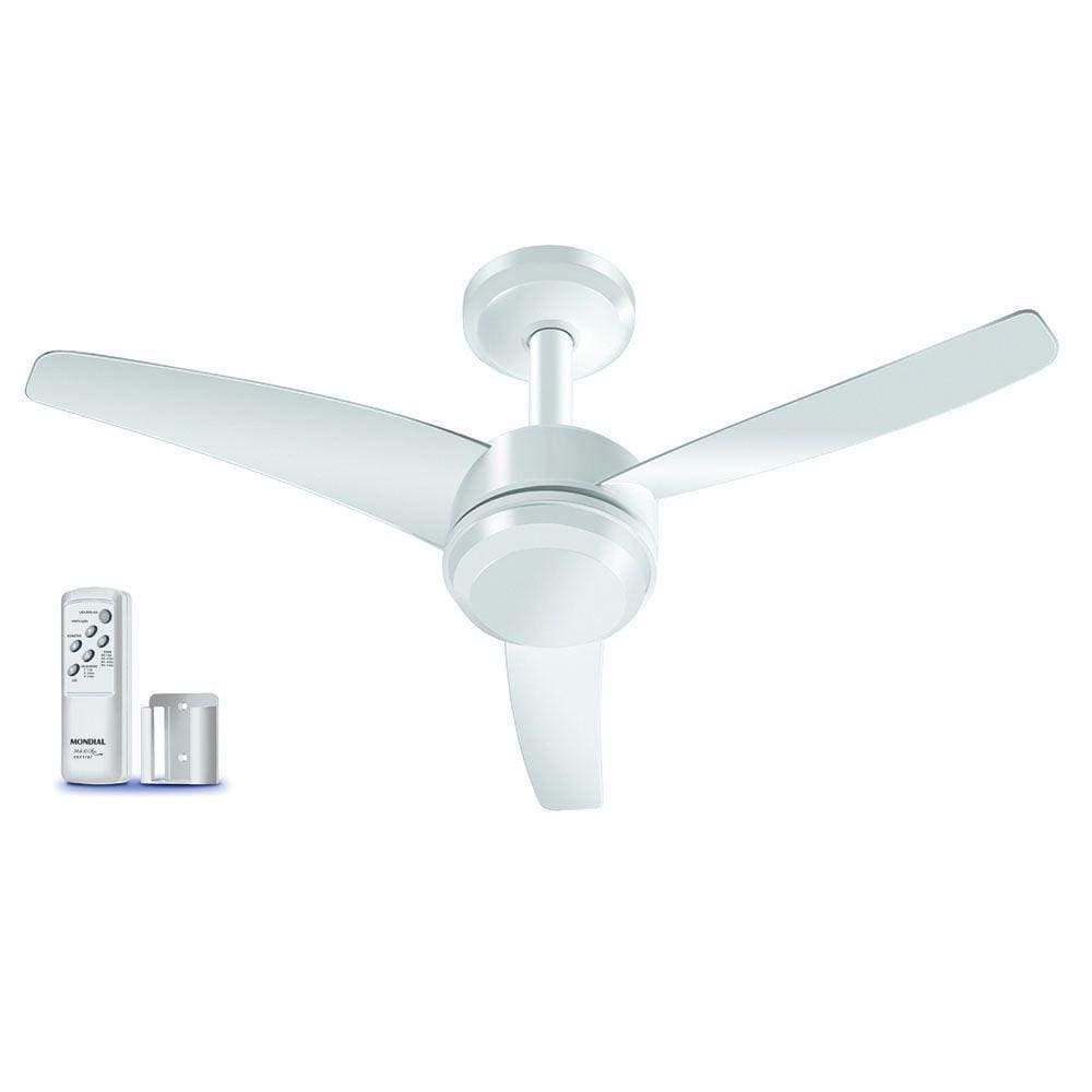 Ventilador de Teto Mondial com Controle Remoto Maxi Air Control VTE-02 3 Pás Branco 127V 9070-01