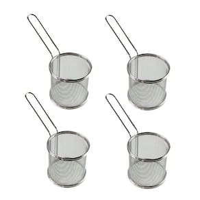 Kit 4 Cesta P/ Servir Porções Fritas Frango Salgados Petiscos Restaurante Hamburgueria