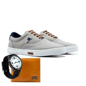 Kit Sapatênis Polo Joy + Acessórios Masculinos Urbano Casual