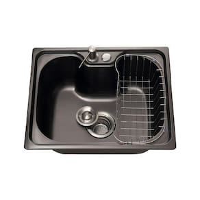 Cuba Para Cozinha Gourmet Aço Inox Nawa 50 cm Pingoo.casa - Preto