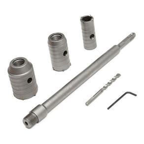 Kit 3 Brocas Serra Copo Parede Concreto Laje 30 40 50 Mm