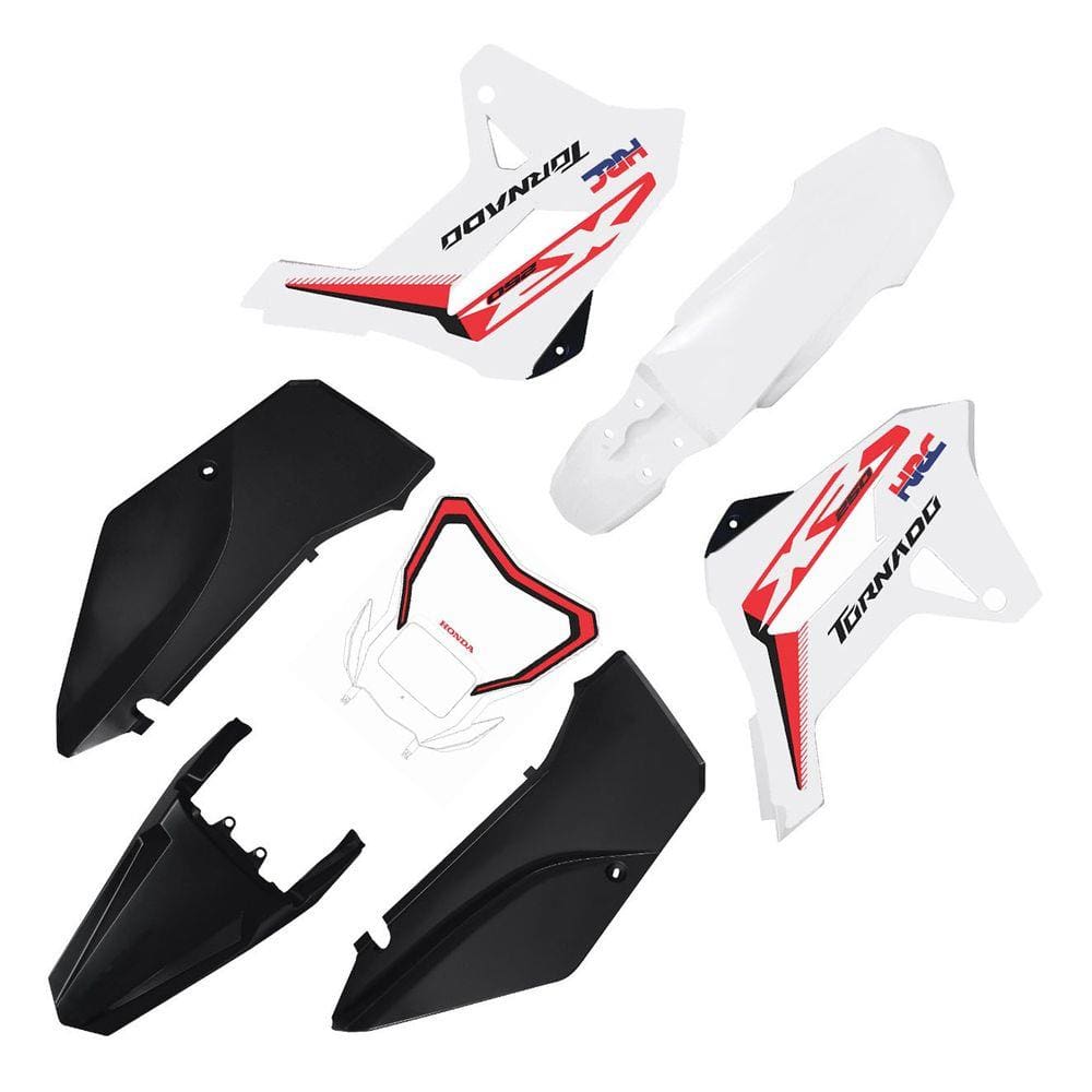 Kit Plástico Biker R1de Xr 250 Tornado C/ Carenagem Farol Adesivo