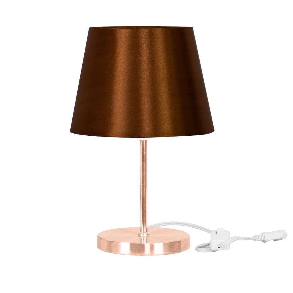 Abajur Eros Dome Cobre Base Redonda Cobre