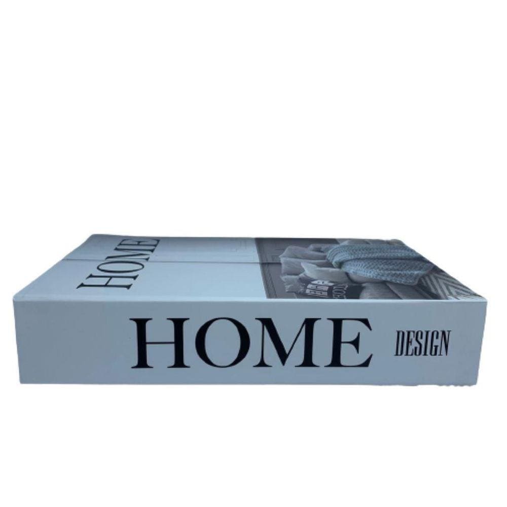 Livro de papelão decorativo estampa `Home Design`